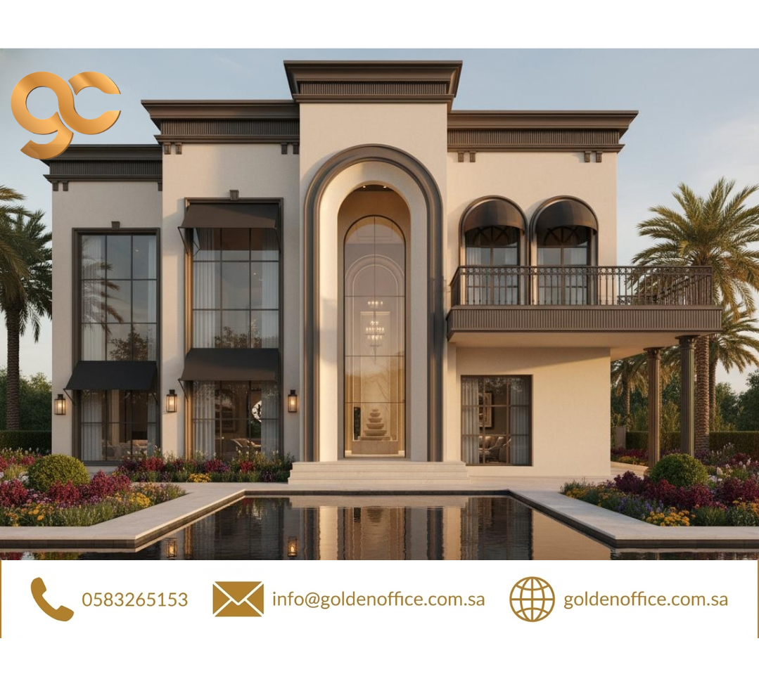 تصميم لفيلا سكنية تتكون من دورين